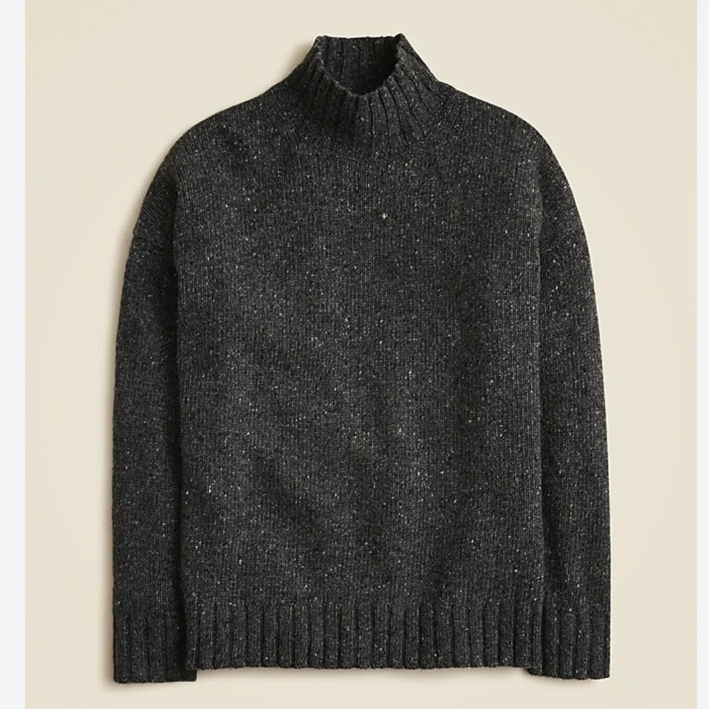 J crew Relaxed turtleneck sweater in donegal wool blend